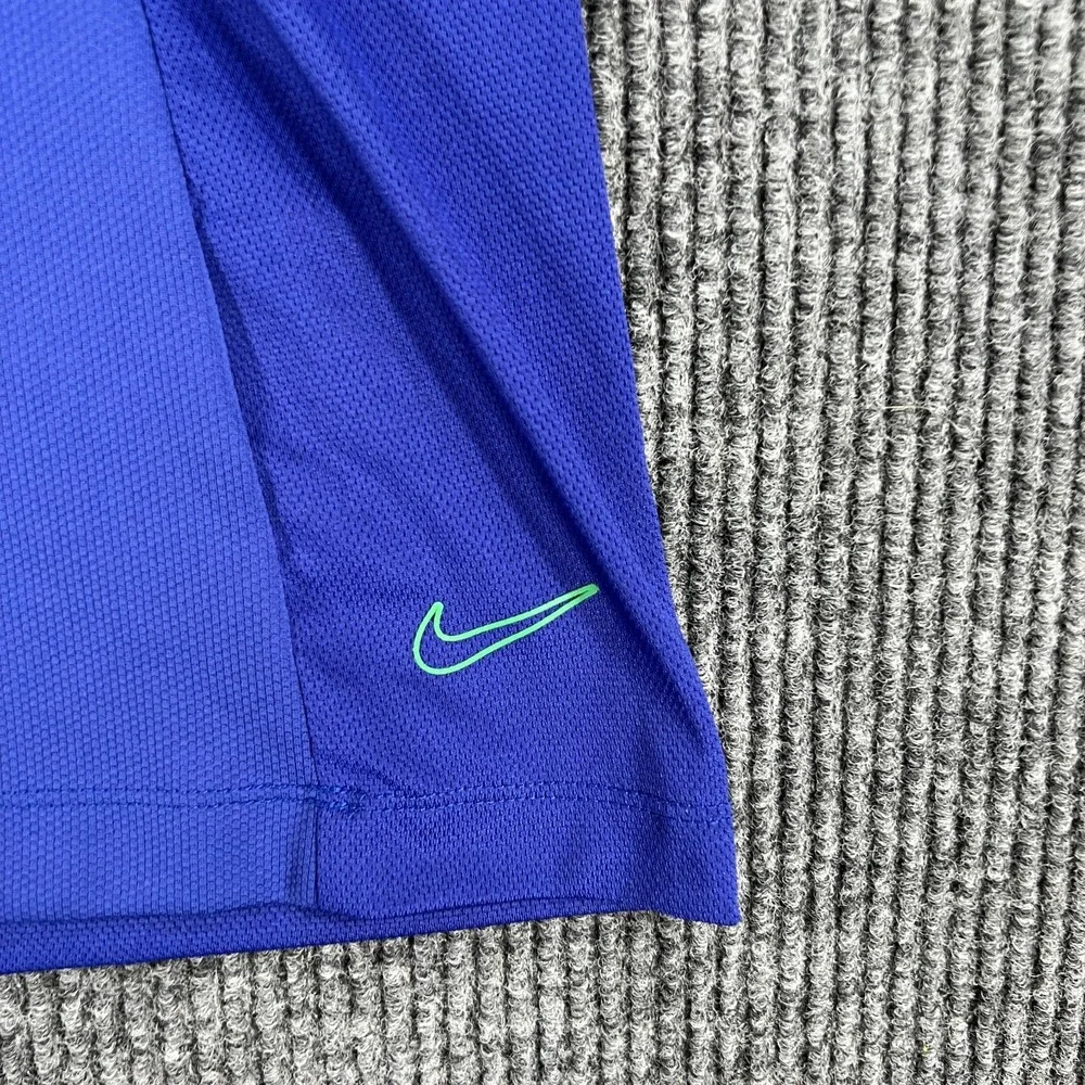 Nike Golf Tour Performance Polo Shirt Womens Small Blue Short Sleeve Dri Fit